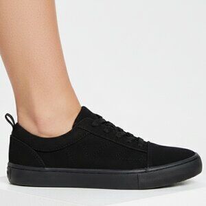 Art Class Boys Black Sneakers Size 1 Youth Kids Skater Shoes Uniform Lace Up Low